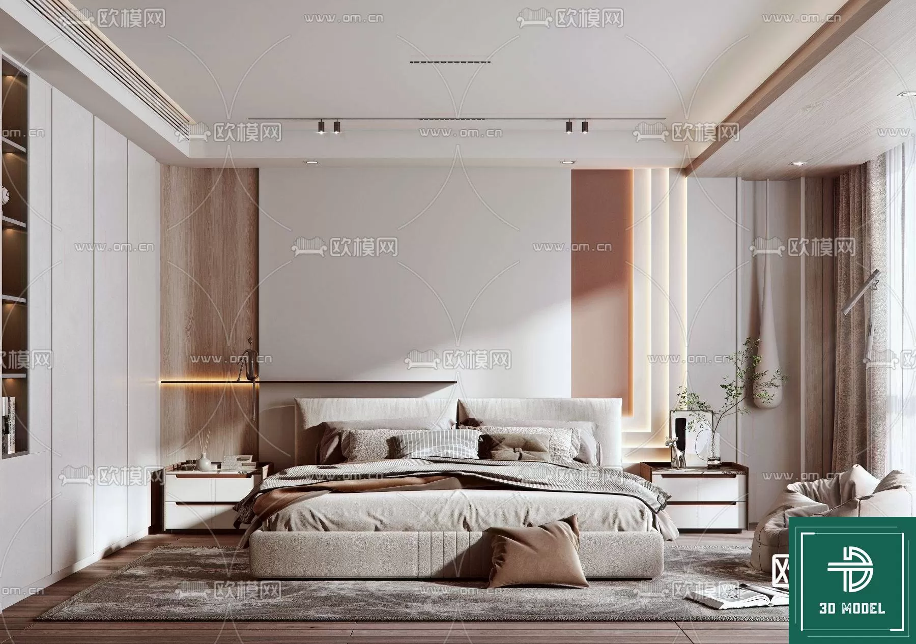 BEDROOM – 3DS MAX MODELS – 315 – PRO BEDROOM – 3DS MAX MODELS – 315 – PRO