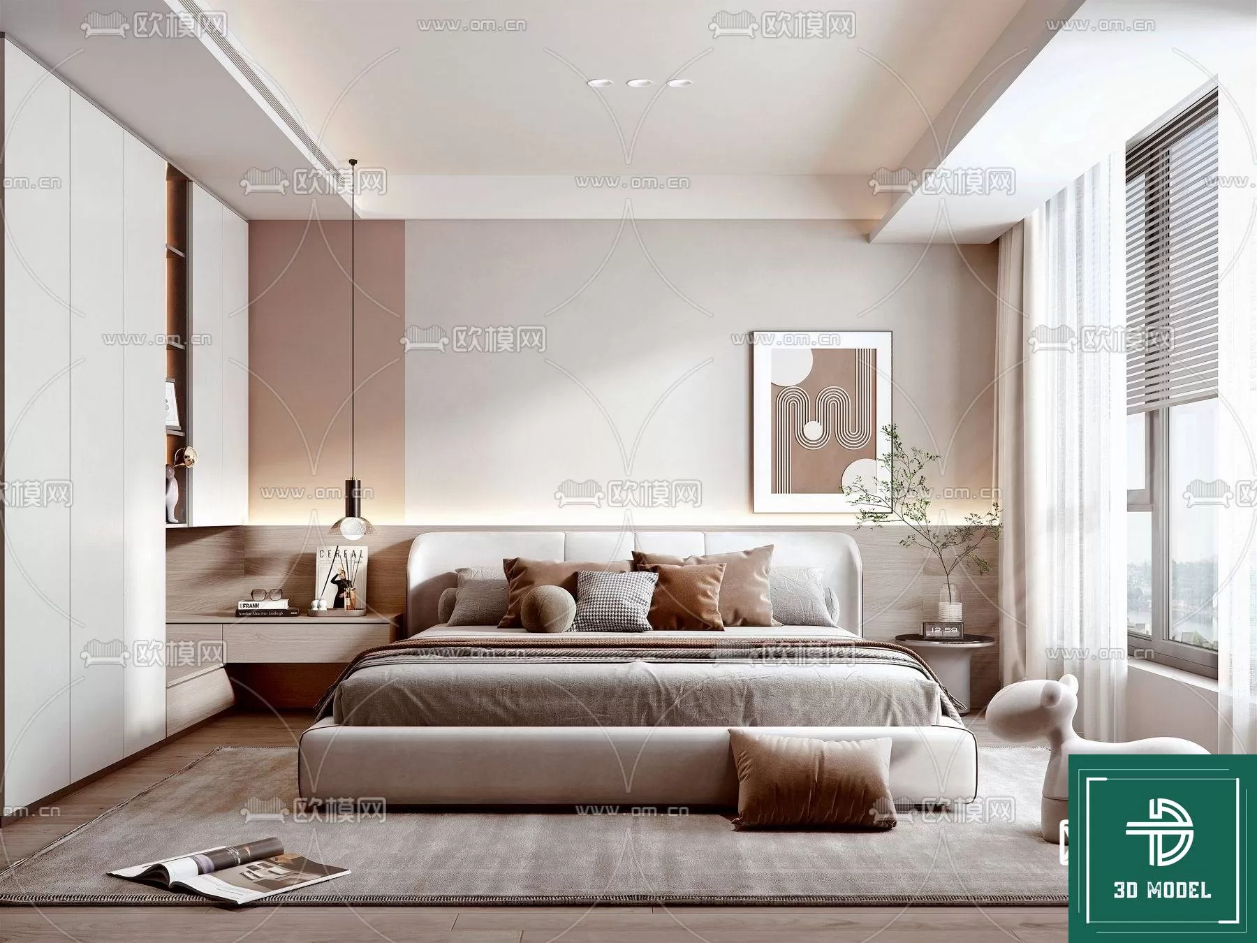 BEDROOM – 3DS MAX MODELS – 316 – PRO BEDROOM – 3DS MAX MODELS – 316 – PRO