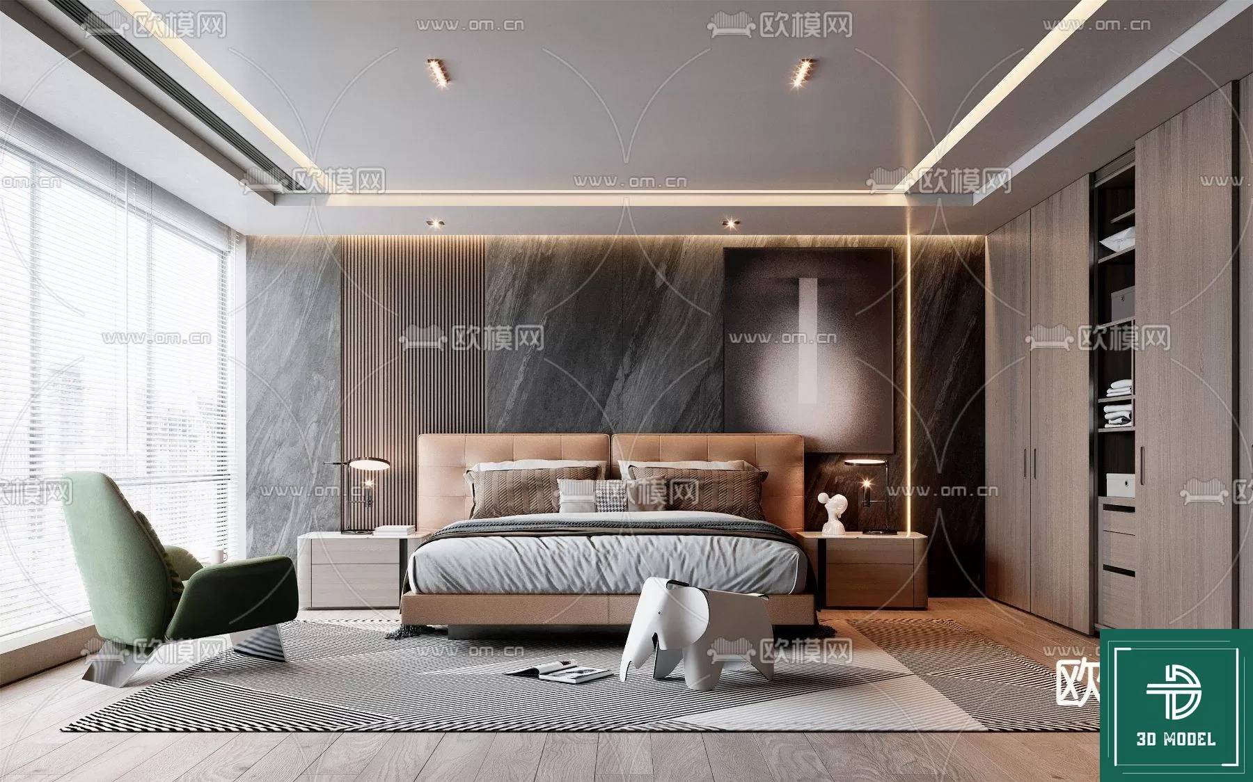 BEDROOM – 3DS MAX MODELS – 317 – PRO BEDROOM – 3DS MAX MODELS – 317 – PRO