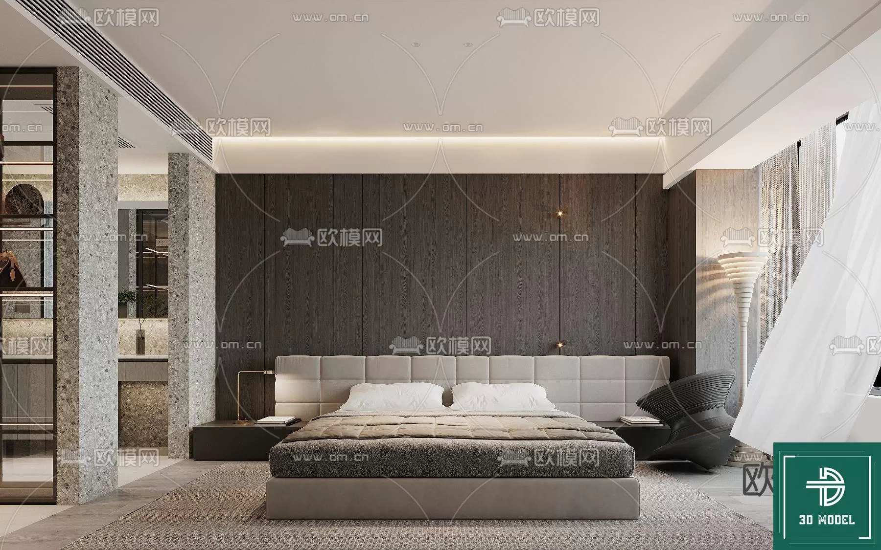 BEDROOM – 3DS MAX MODELS – 318 – PRO BEDROOM – 3DS MAX MODELS – 318 – PRO