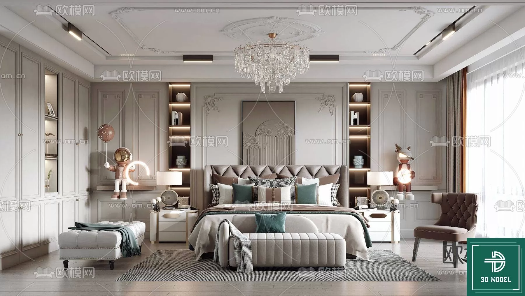 BEDROOM – 3DS MAX MODELS – 320 – PRO BEDROOM – 3DS MAX MODELS – 320 – PRO