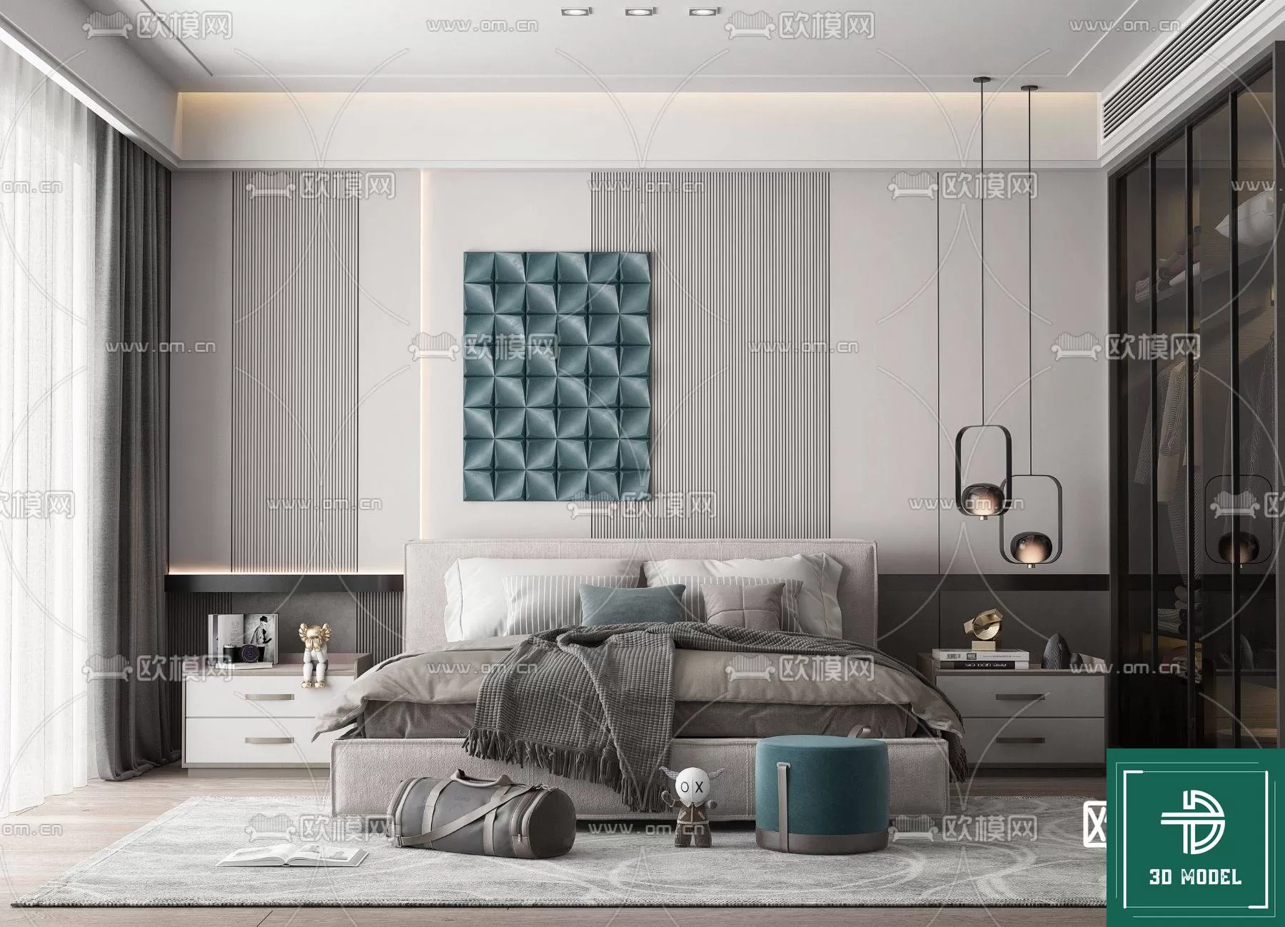 BEDROOM – 3DS MAX MODELS – 331 – PRO BEDROOM – 3DS MAX MODELS – 331 – PRO