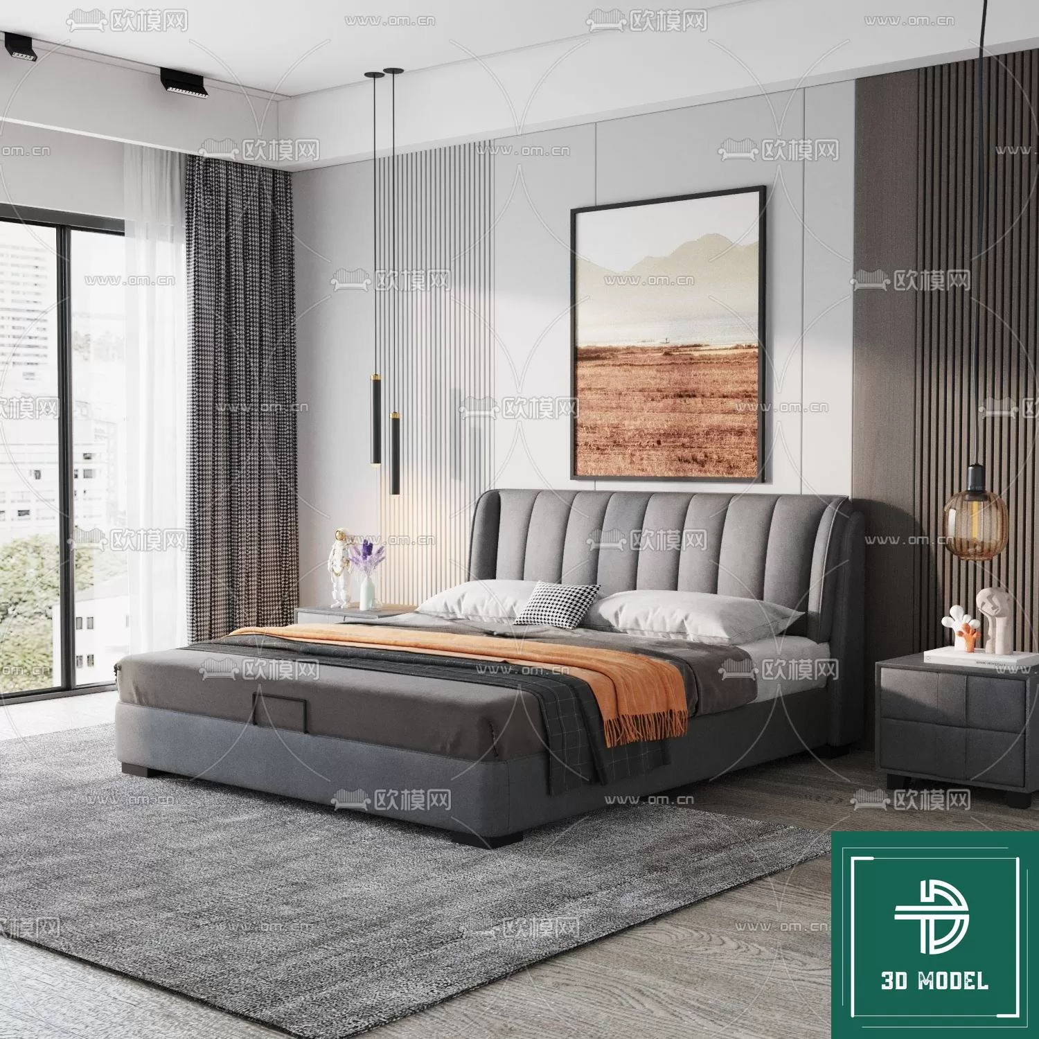 BEDROOM – 3DS MAX MODELS – 332 – PRO BEDROOM – 3DS MAX MODELS – 332 – PRO