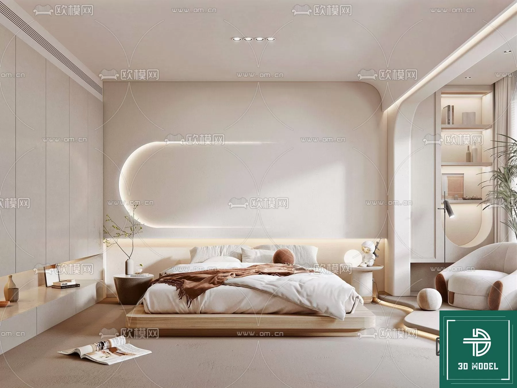 BEDROOM – 3DS MAX MODELS – 336 – PRO BEDROOM – 3DS MAX MODELS – 336 – PRO