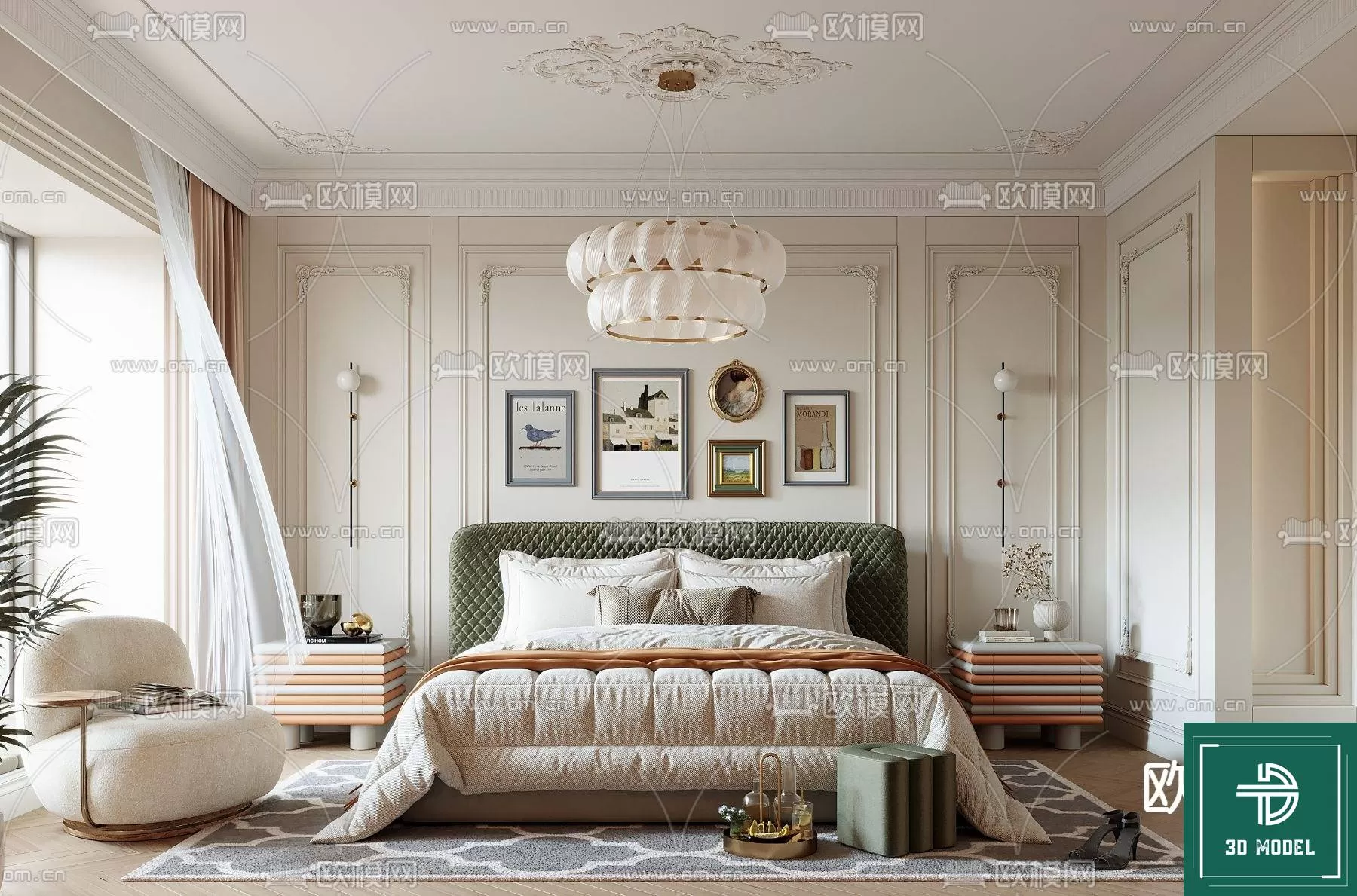 BEDROOM – 3DS MAX MODELS – 338 – PRO BEDROOM – 3DS MAX MODELS – 338 – PRO