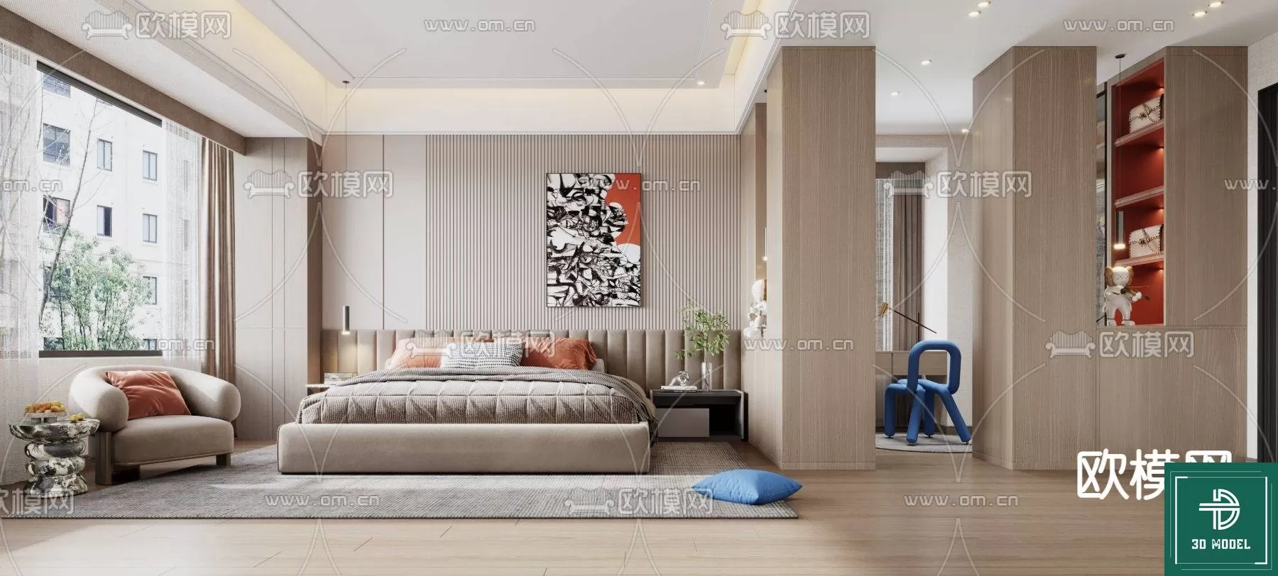 BEDROOM – 3DS MAX MODELS – 339 – PRO BEDROOM – 3DS MAX MODELS – 339 – PRO