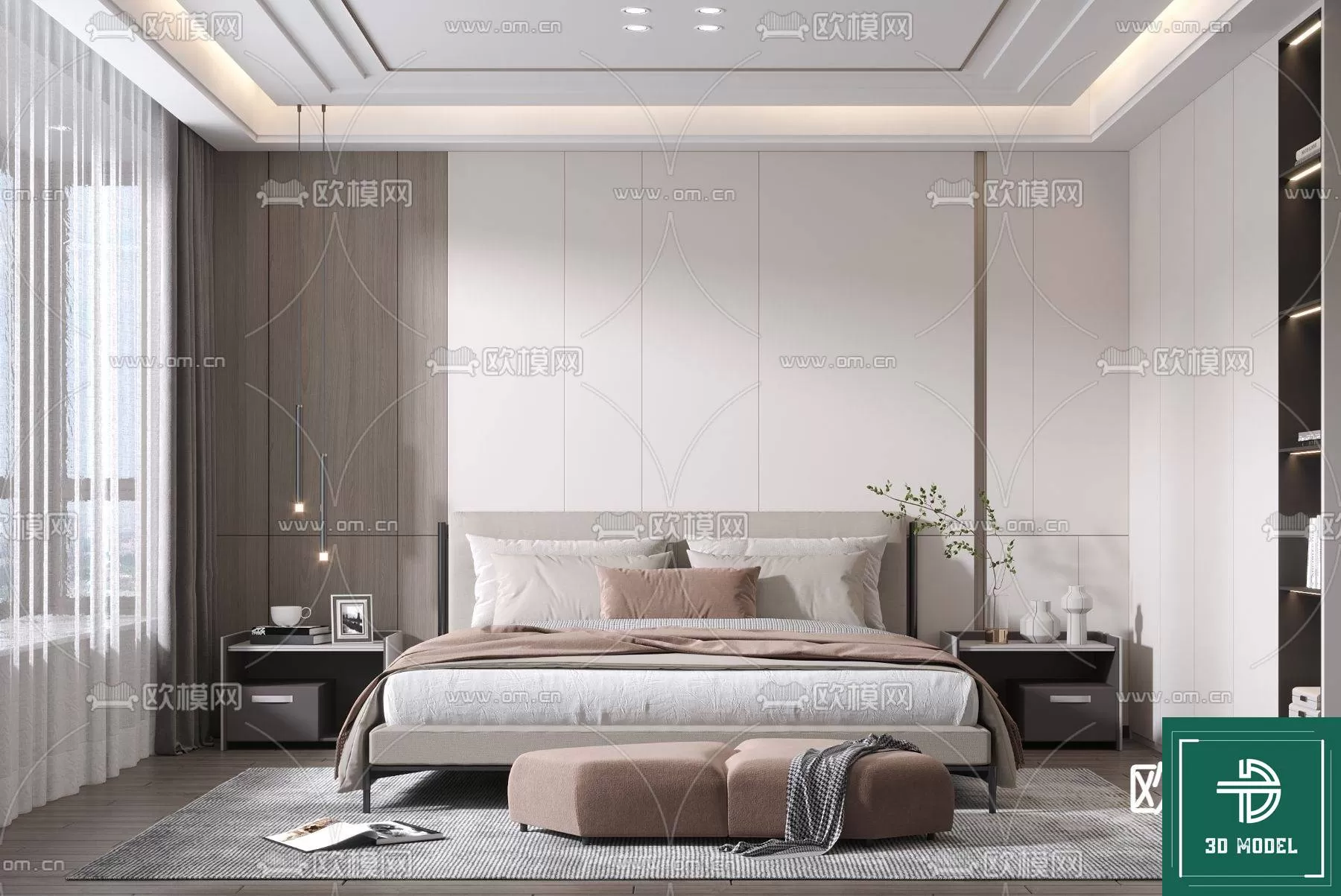 BEDROOM – 3DS MAX MODELS – 347 – PRO BEDROOM – 3DS MAX MODELS – 347 – PRO