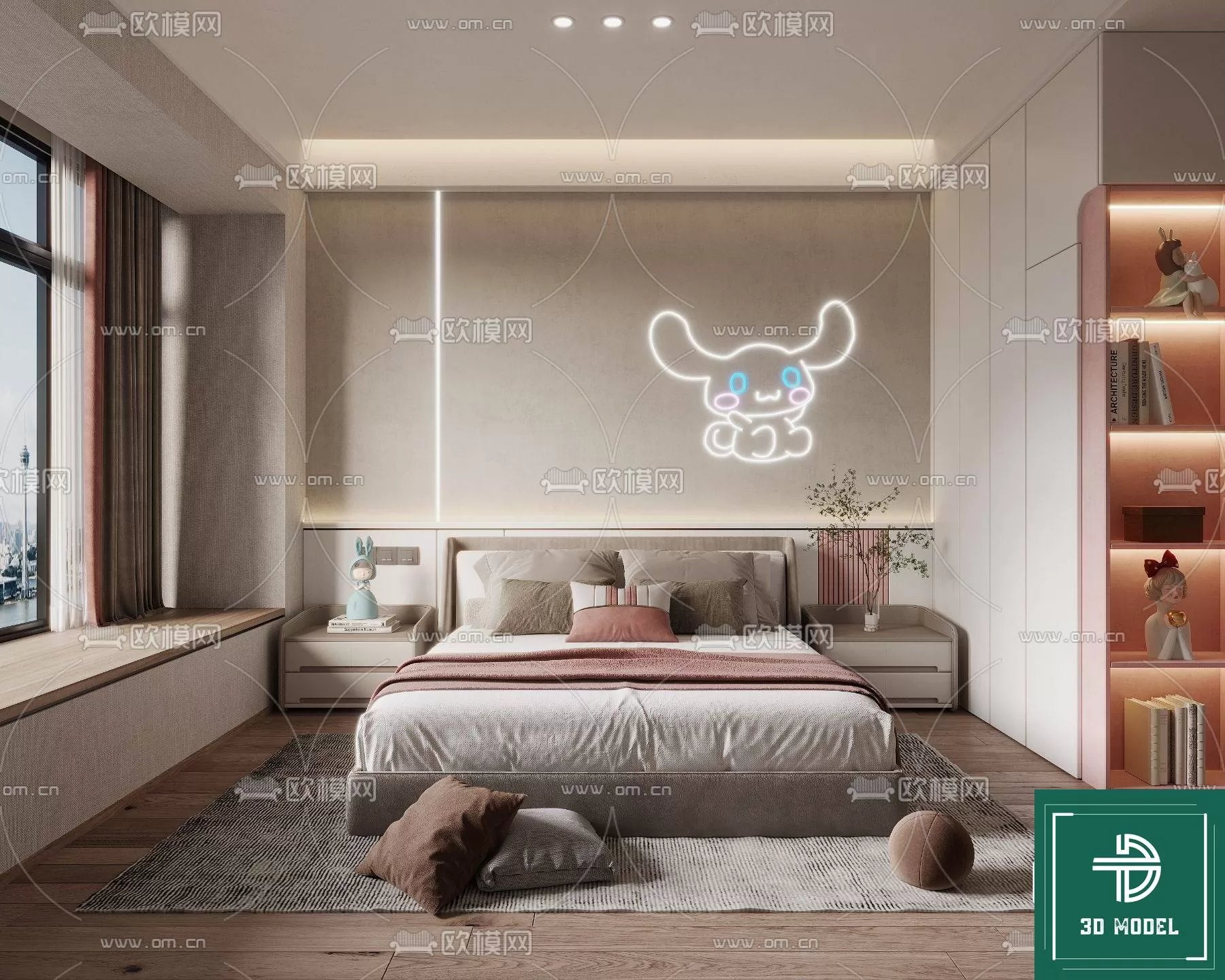 BEDROOM – 3DS MAX MODELS – 348 – PRO BEDROOM – 3DS MAX MODELS – 348 – PRO