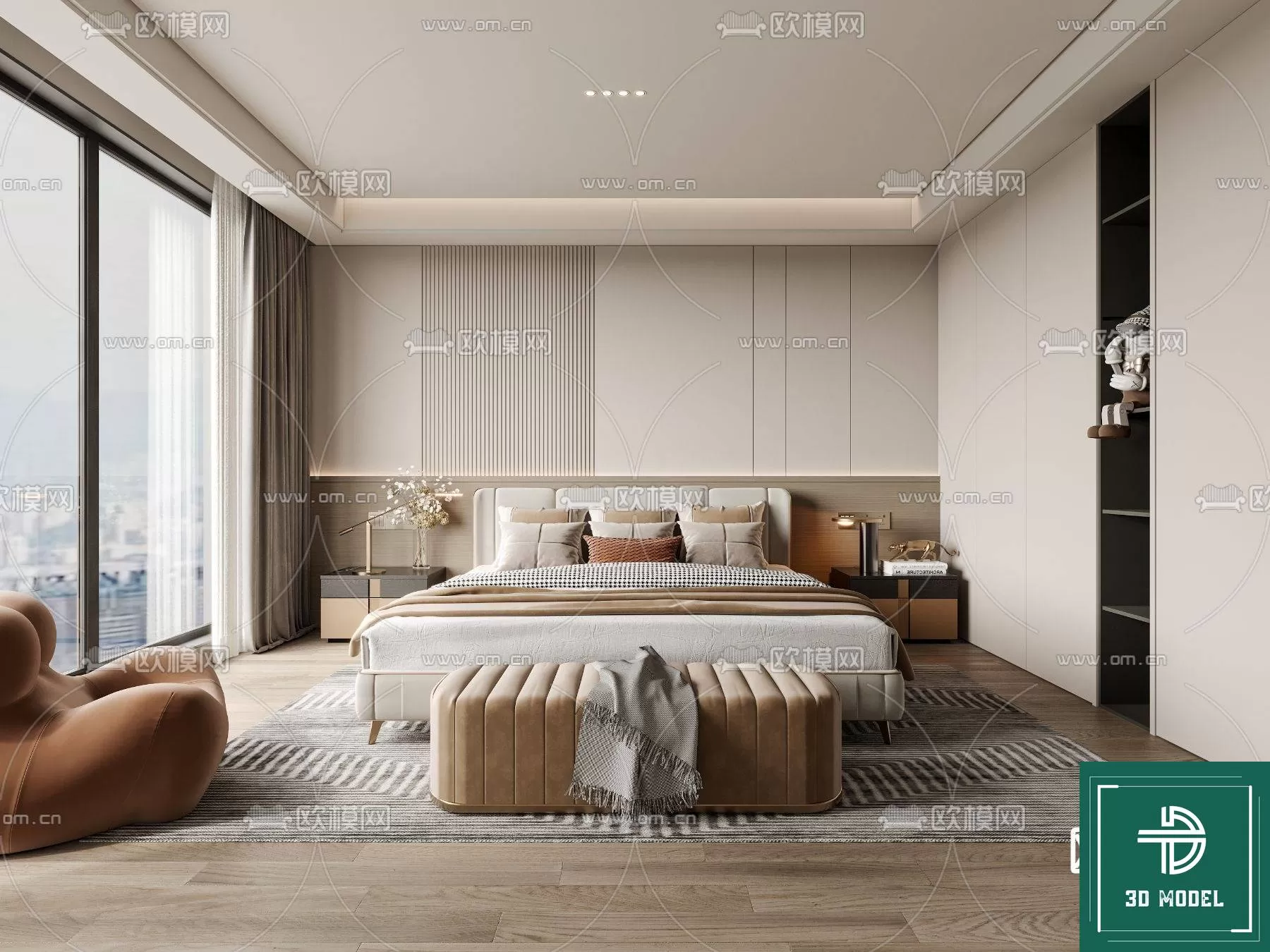 BEDROOM – 3DS MAX MODELS – 349 – PRO BEDROOM – 3DS MAX MODELS – 349 – PRO