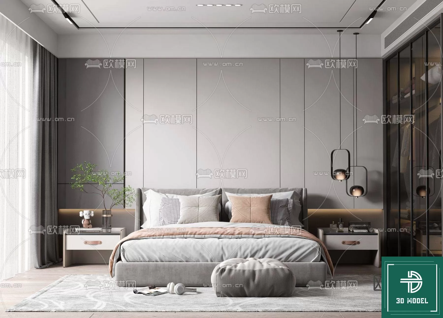 BEDROOM – 3DS MAX MODELS – 354 – PRO BEDROOM – 3DS MAX MODELS – 354 – PRO
