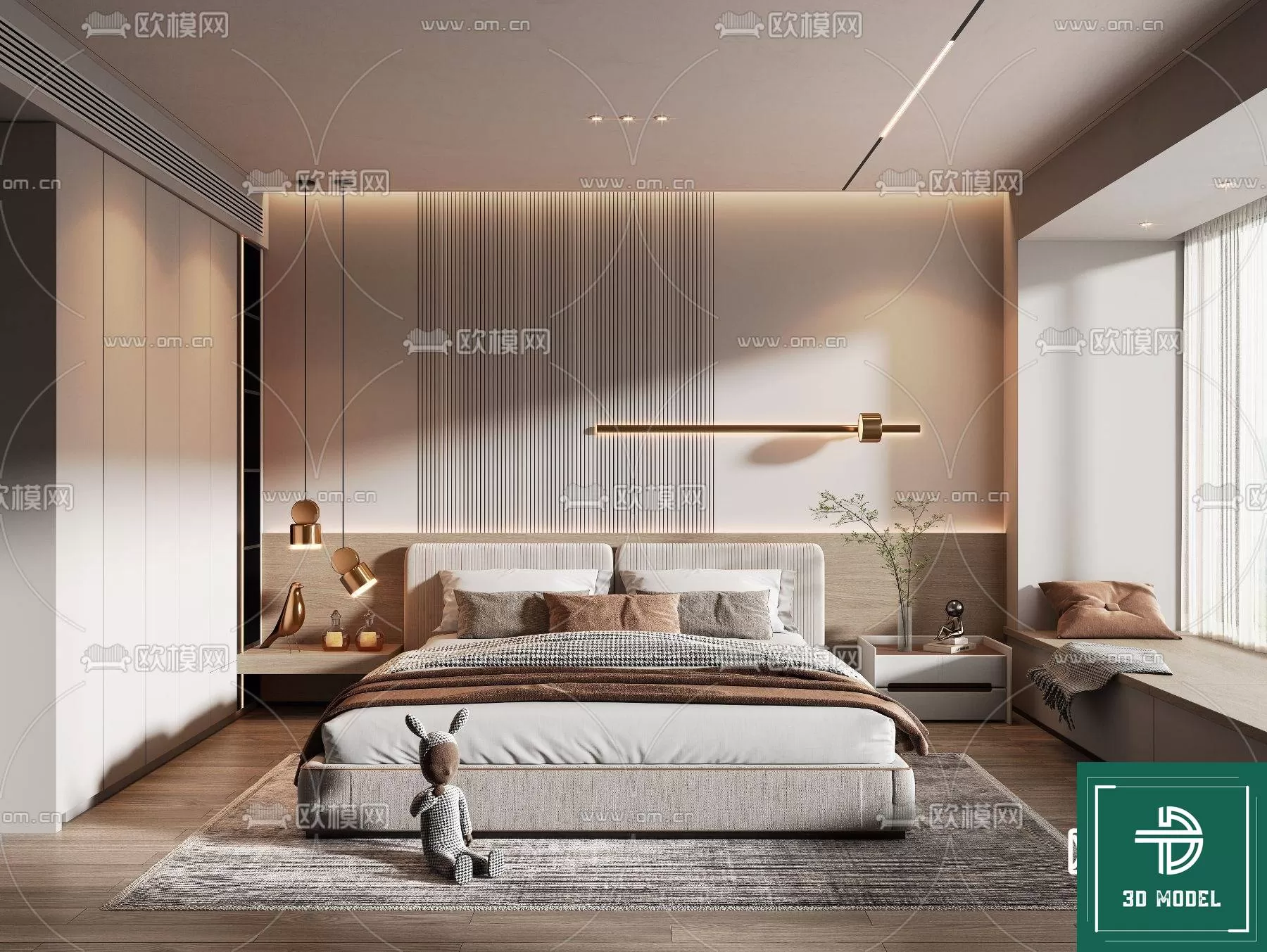 BEDROOM – 3DS MAX MODELS – 361 – PRO BEDROOM – 3DS MAX MODELS – 361 – PRO