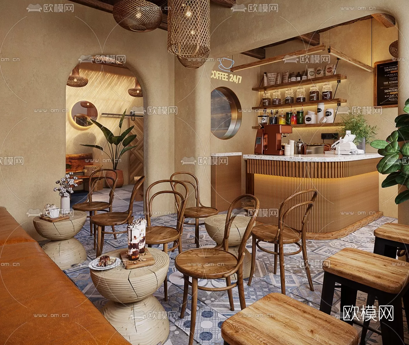 COFFEE SHOP 3D MODELS – 002 – PRO