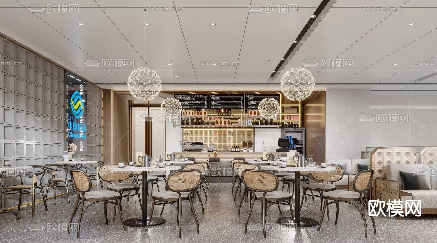 COFFEE SHOP 3D MODELS – 077 – PRO