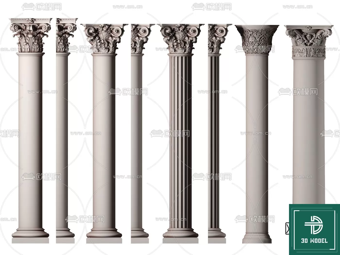 Pillar 3D Models – 3DS Max – 001 – PRO