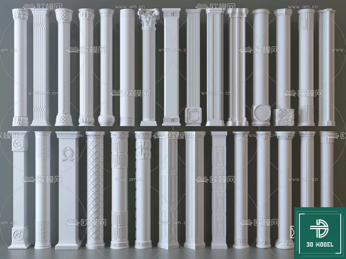 Pillar 3D Models – 3DS Max – 002 – PRO