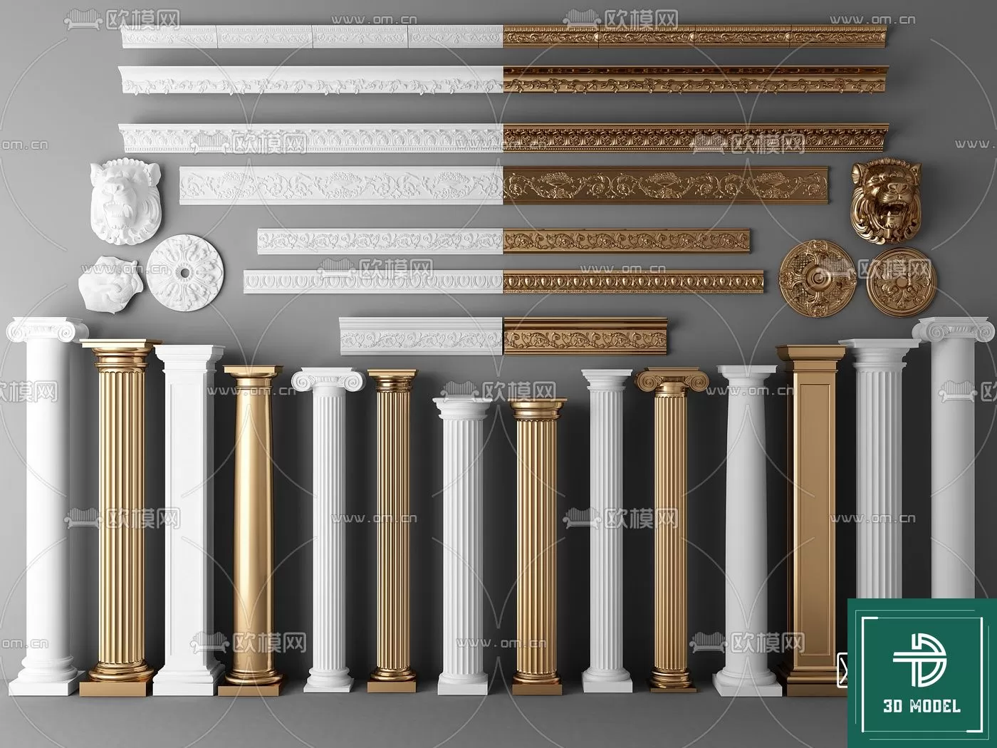 Pillar 3D Models – 3DS Max – 006 – PRO