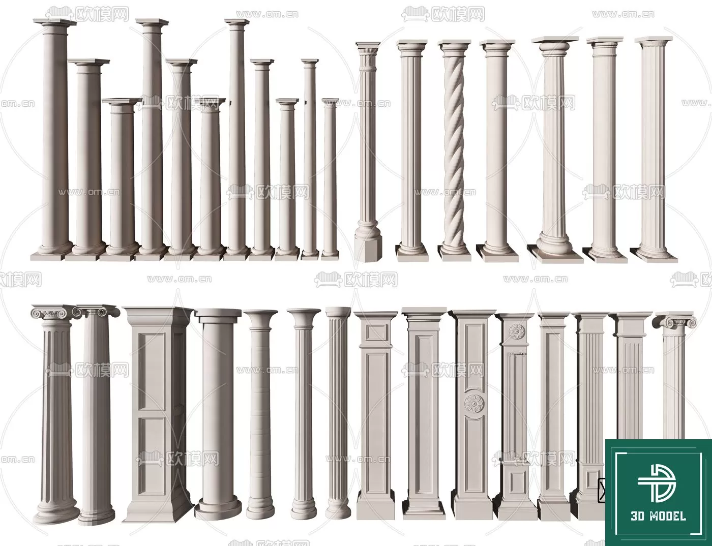 Pillar 3D Models – 3DS Max – 018 – PRO