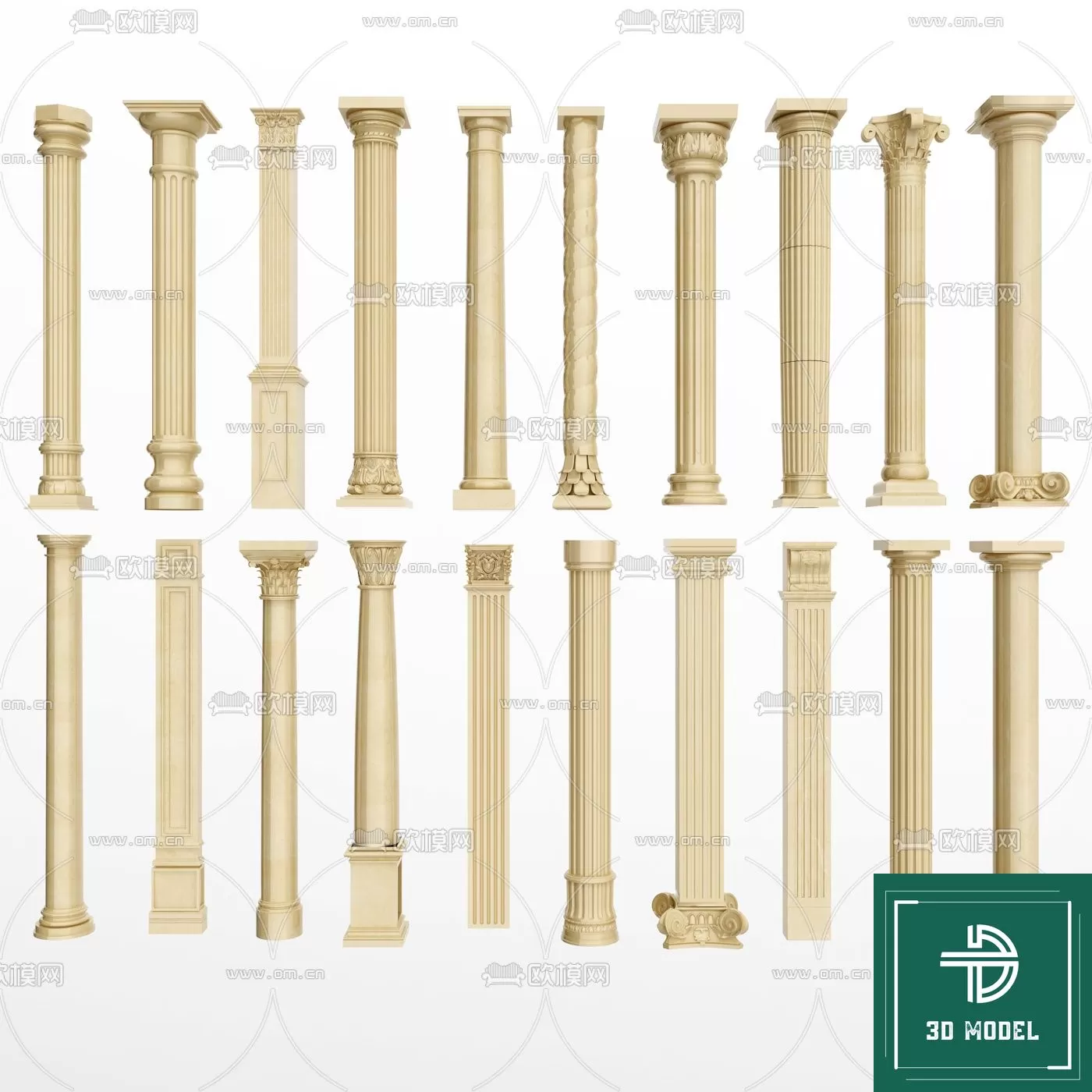 Pillar 3D Models – 3DS Max – 019 – PRO