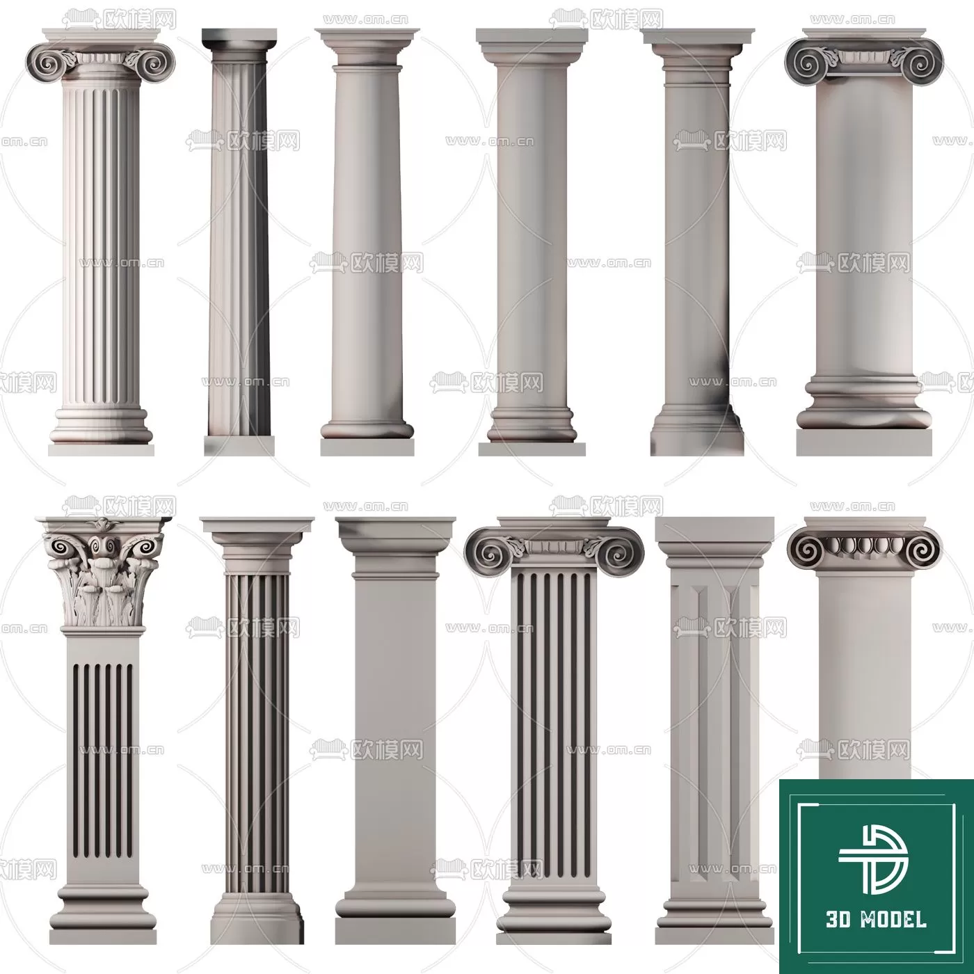Pillar 3D Models – 3DS Max – 023 – PRO