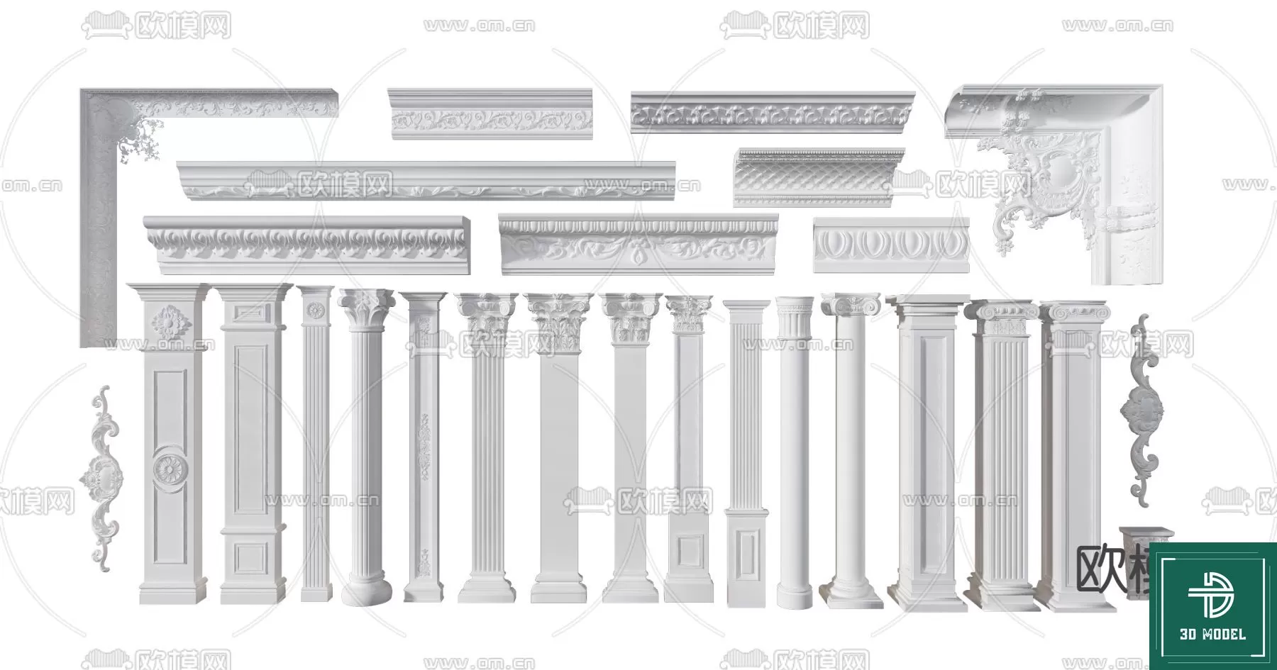 Pillar 3D Models – 3DS Max – 053 – PRO