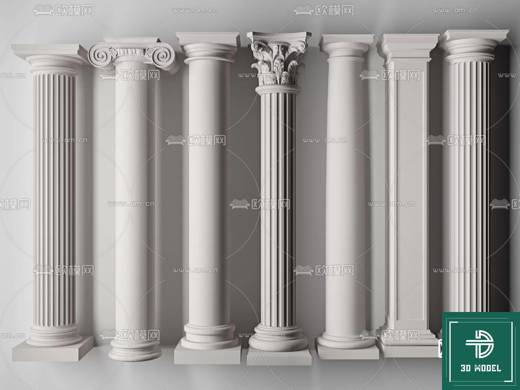 Pillar 3D Models – 3DS Max – 058 – PRO