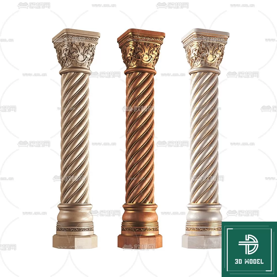 Pillar 3D Models – 3DS Max – 072 – PRO