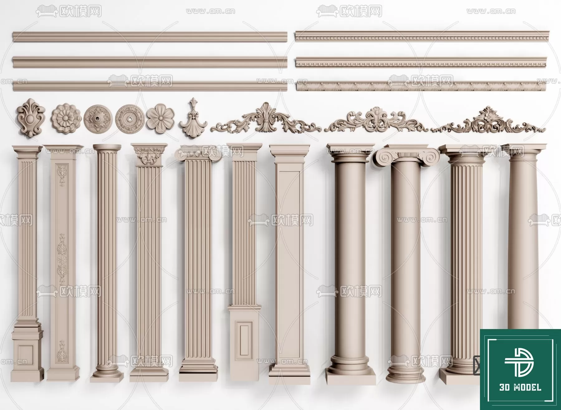 Pillar 3D Models – 3DS Max – 078 – PRO