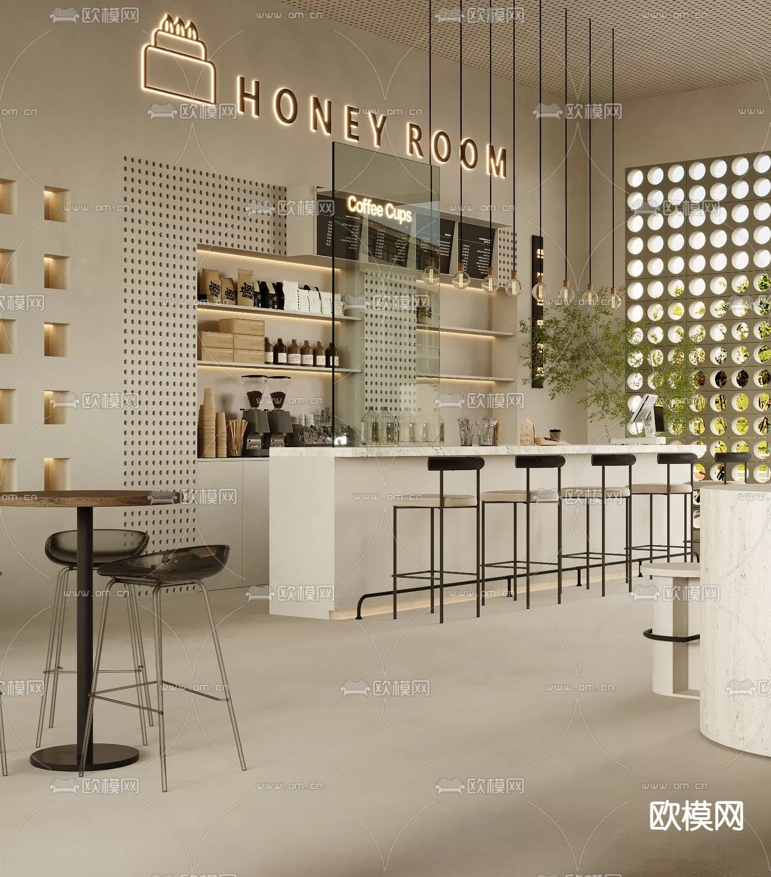 COFFEE SHOP 3D MODELS – 072 – PRO