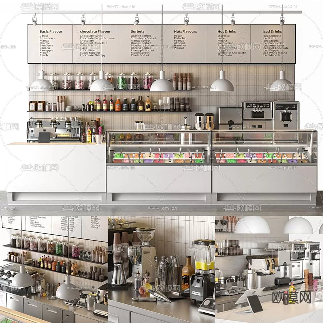 COFFEE SHOP 3D MODELS – 098 – PRO
