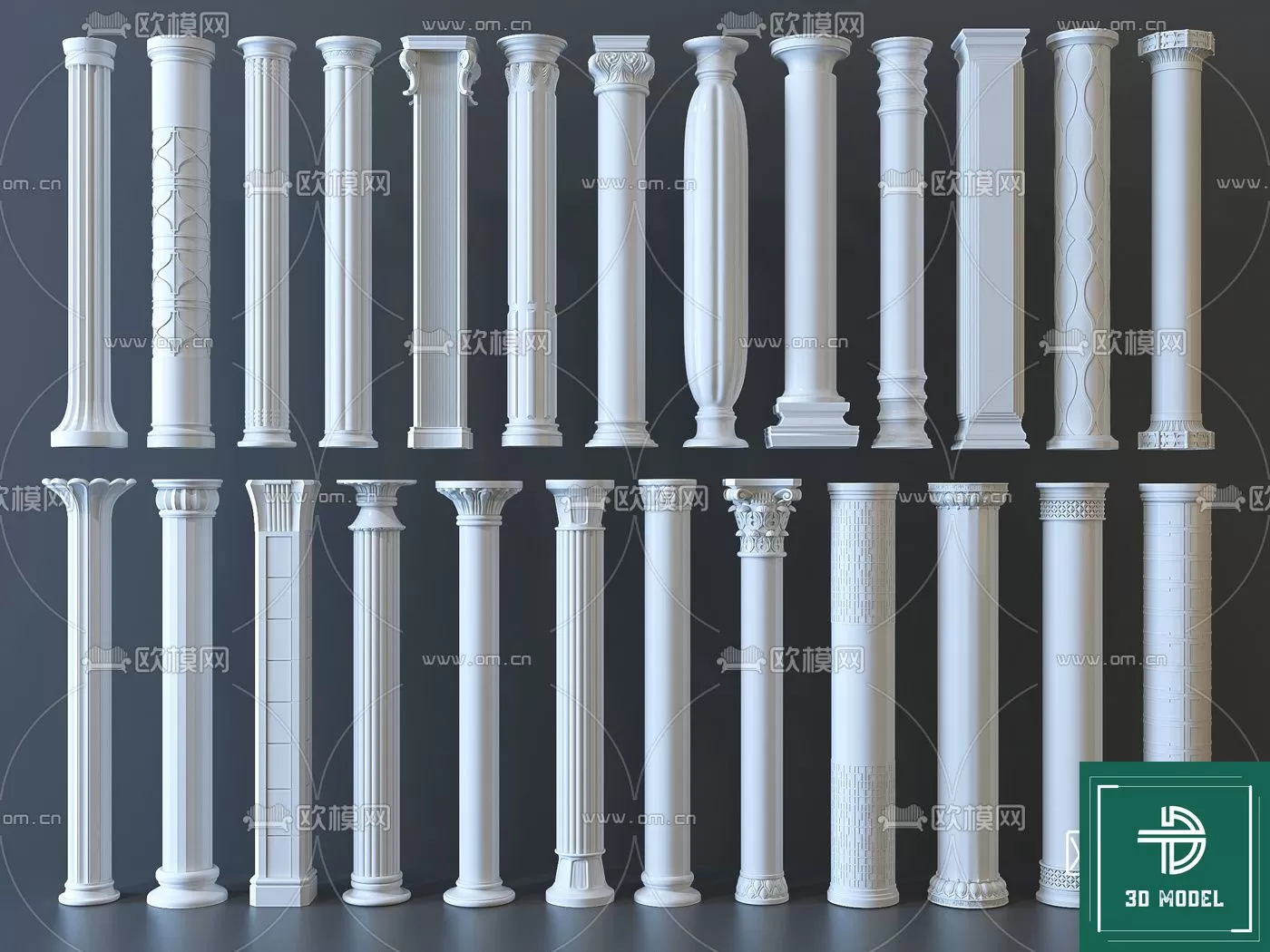 Pillar 3D Models – 3DS Max – 004 – PRO