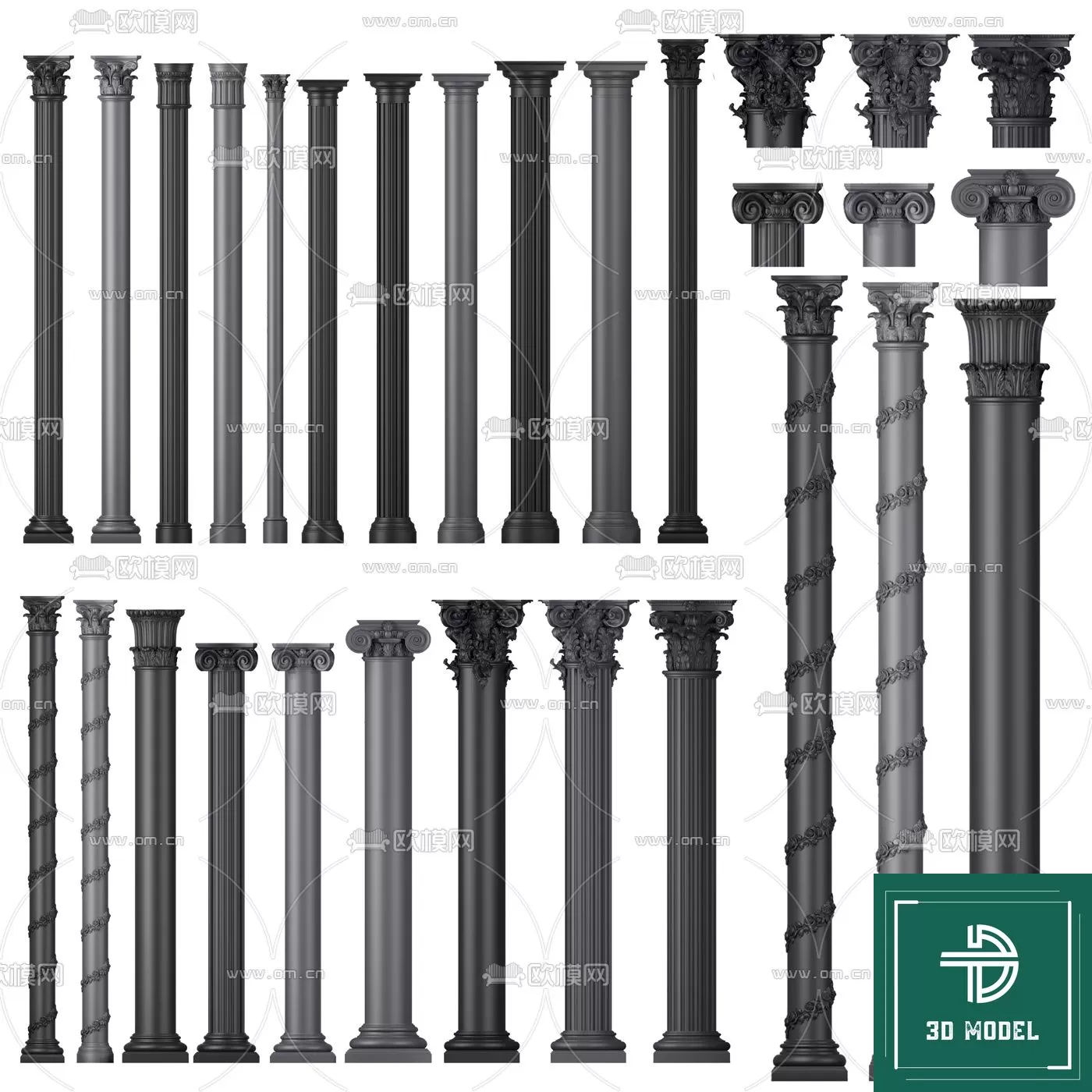 Pillar 3D Models – 3DS Max – 005 – PRO