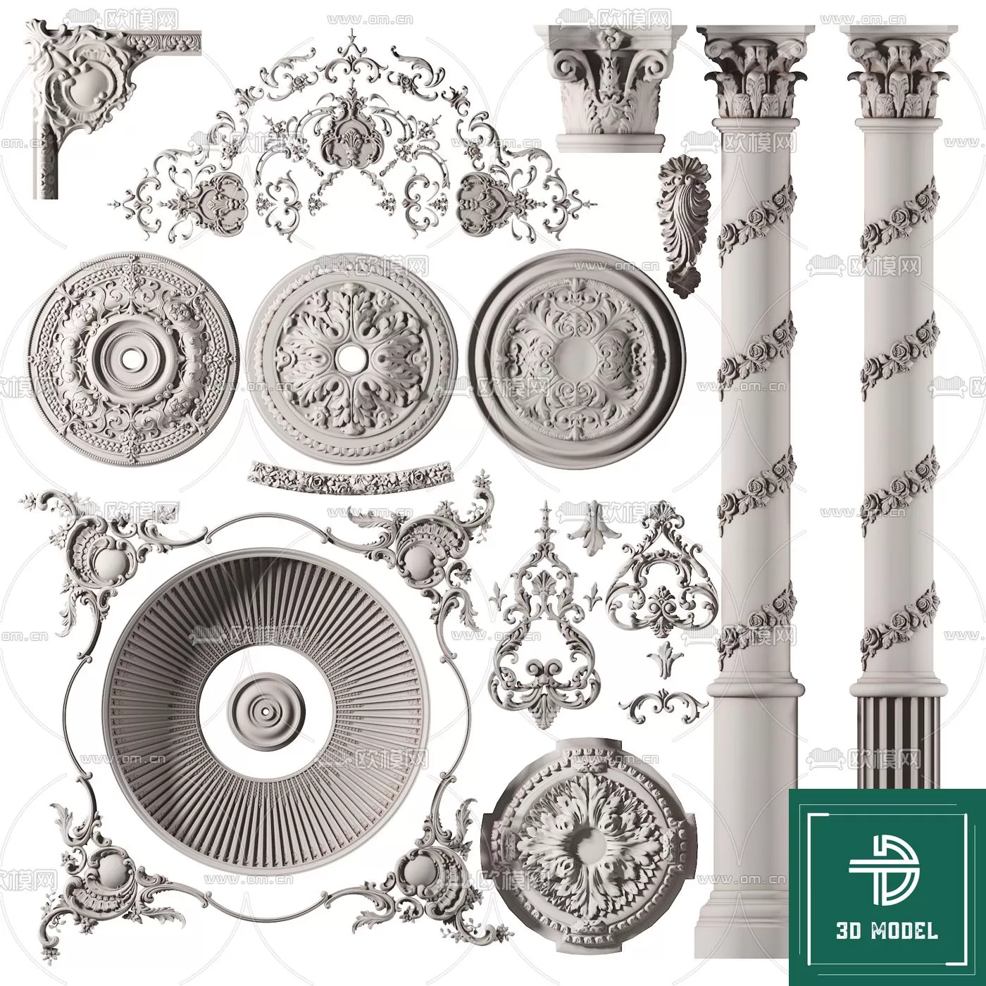 Pillar 3D Models – 3DS Max – 009 – PRO