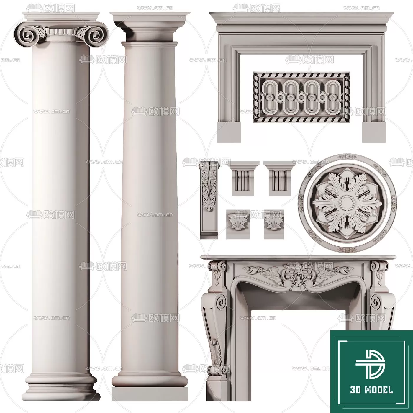 Pillar 3D Models – 3DS Max – 010 – PRO