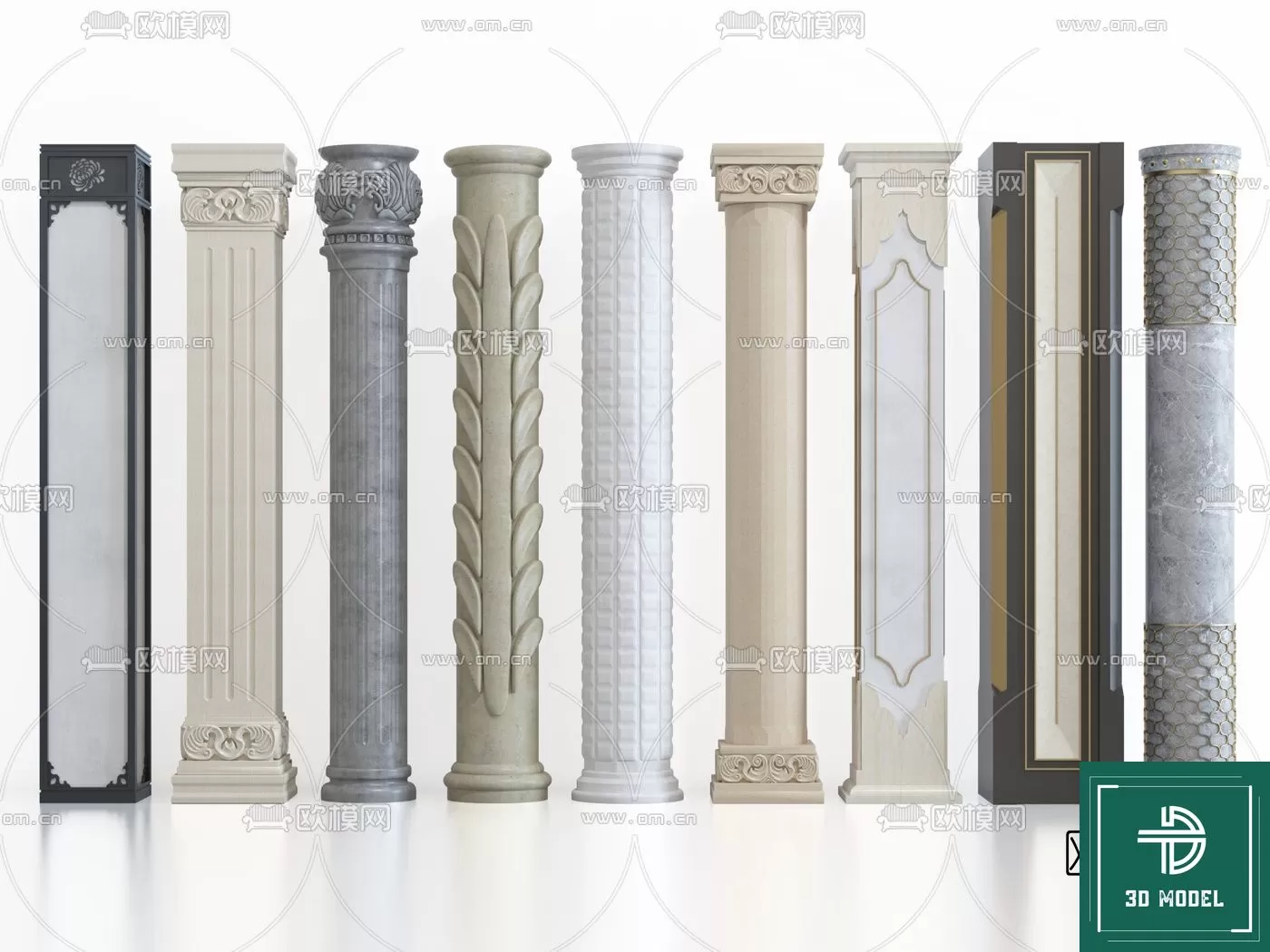 Pillar 3D Models – 3DS Max – 011 – PRO