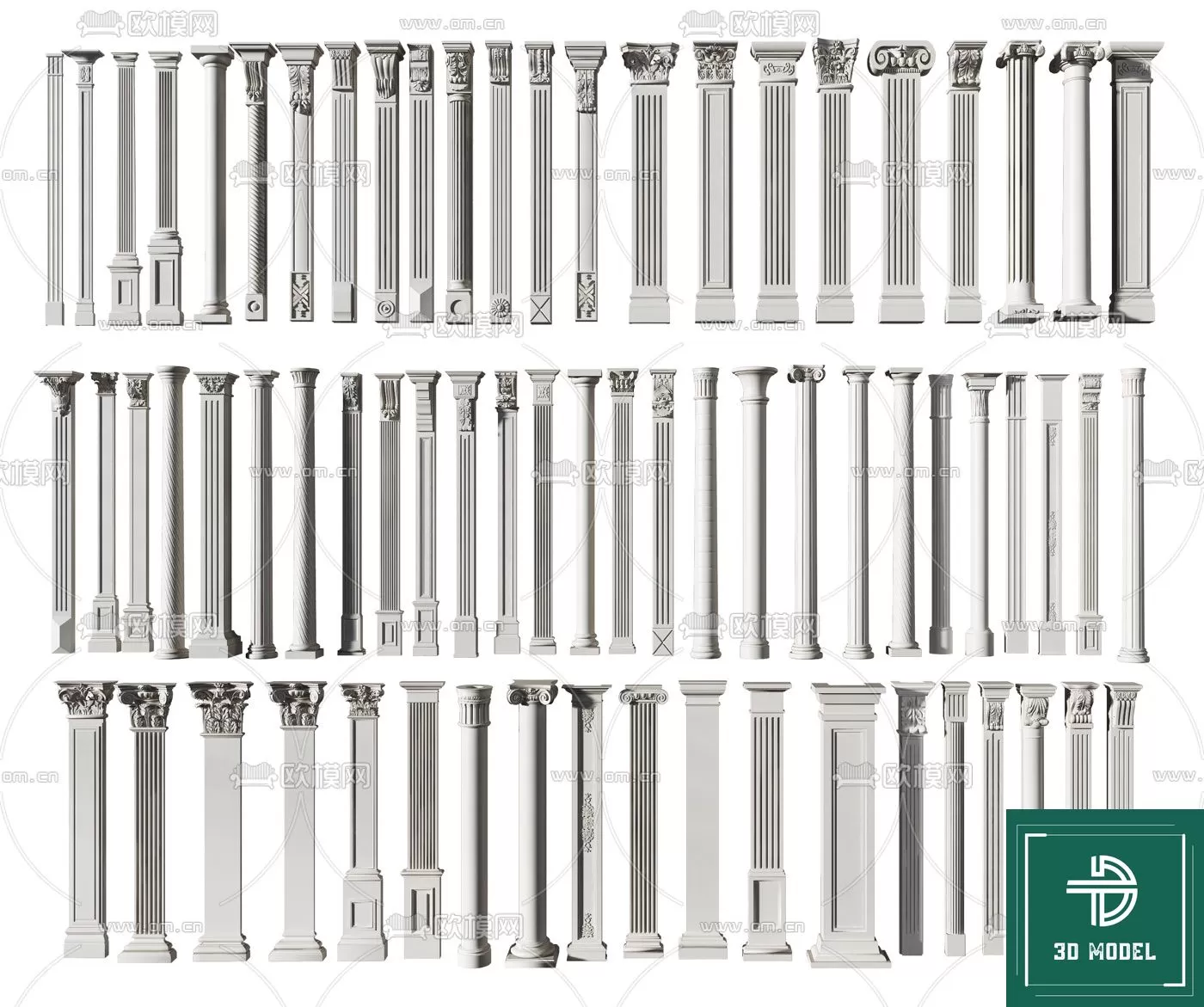 Pillar 3D Models – 3DS Max – 013 – PRO