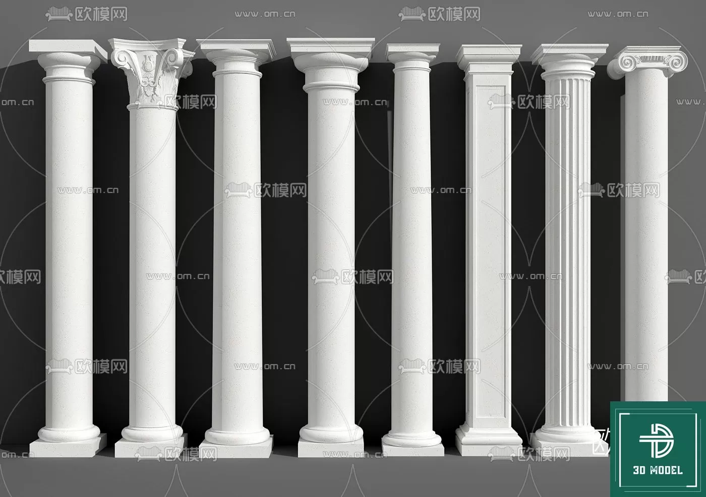 Pillar 3D Models – 3DS Max – 014 – PRO