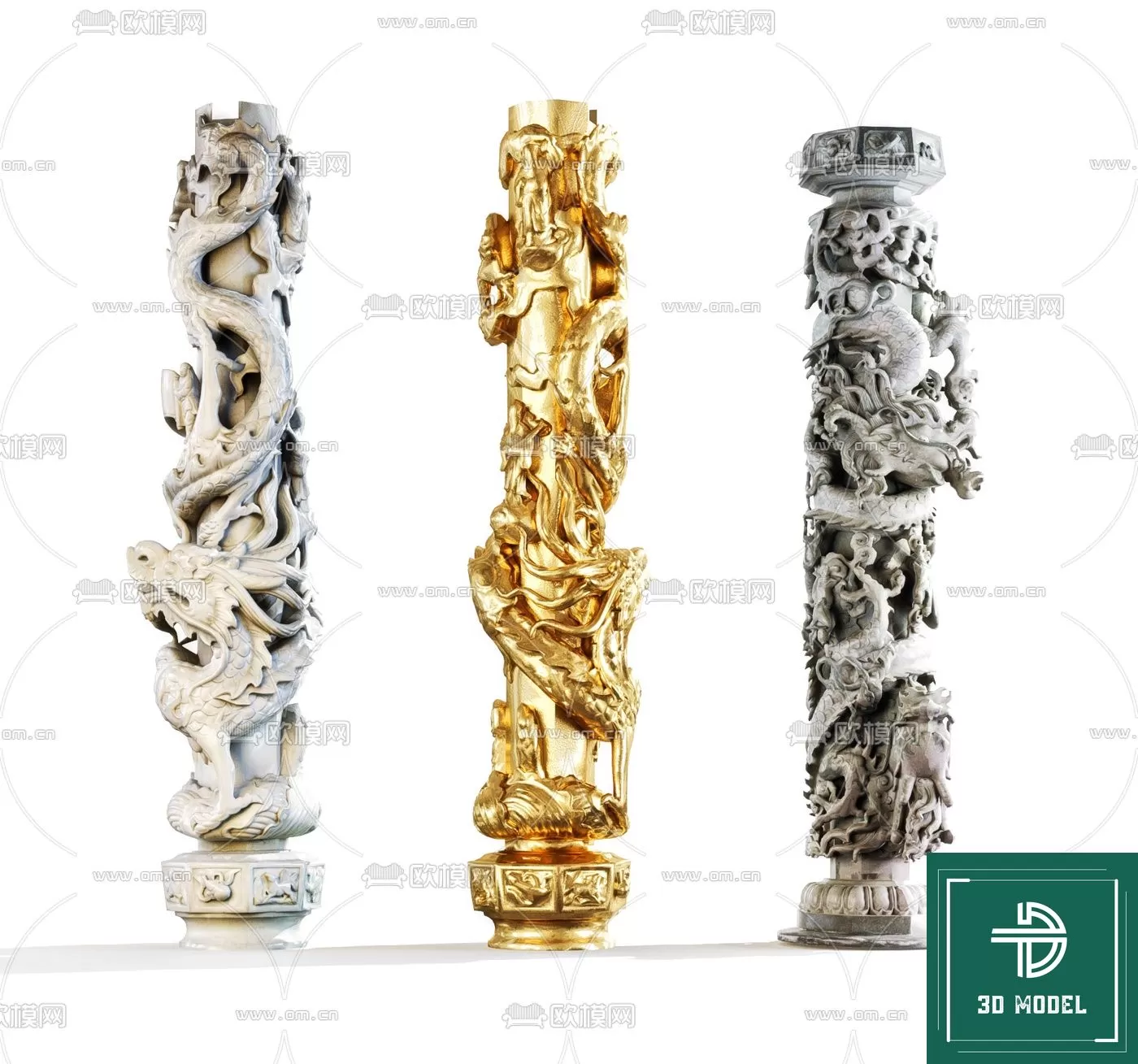Pillar 3D Models – 3DS Max – 026 – PRO