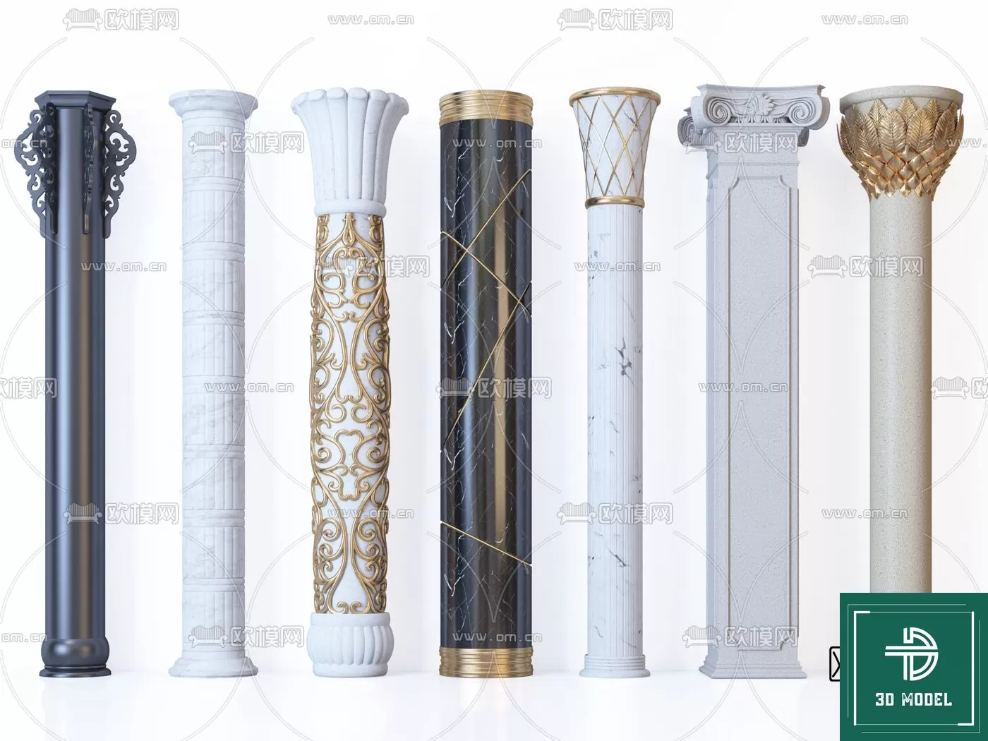 Pillar 3D Models – 3DS Max – 027 – PRO