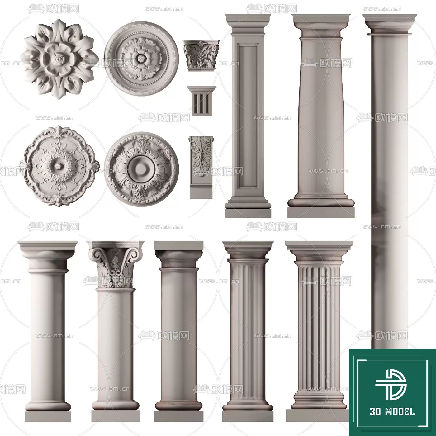 Pillar 3D Models – 3DS Max – 028 – PRO