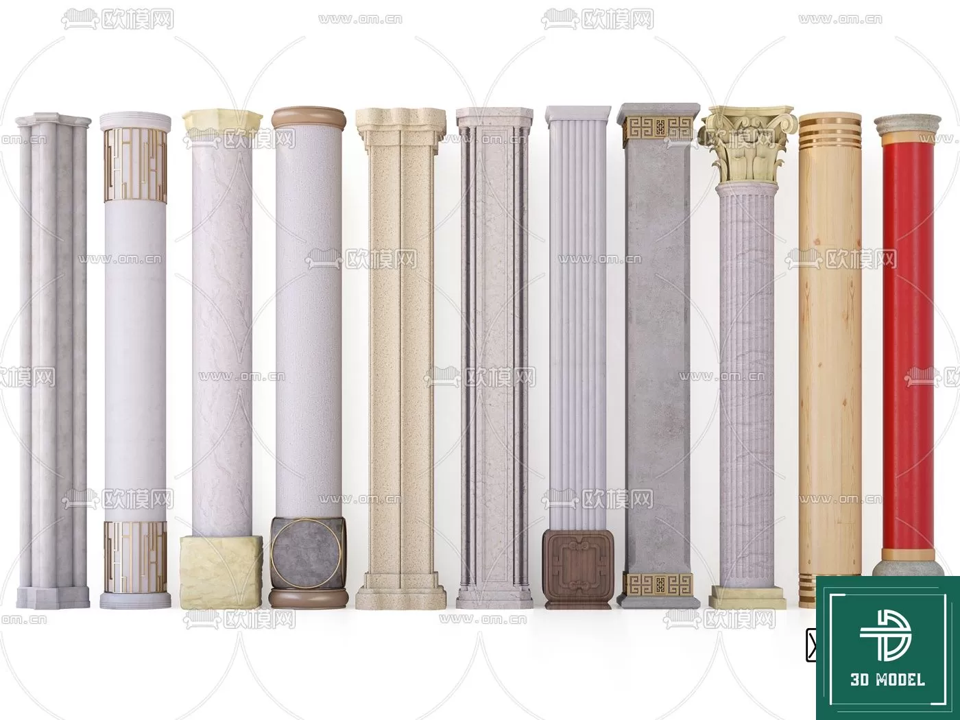 Pillar 3D Models – 3DS Max – 029 – PRO