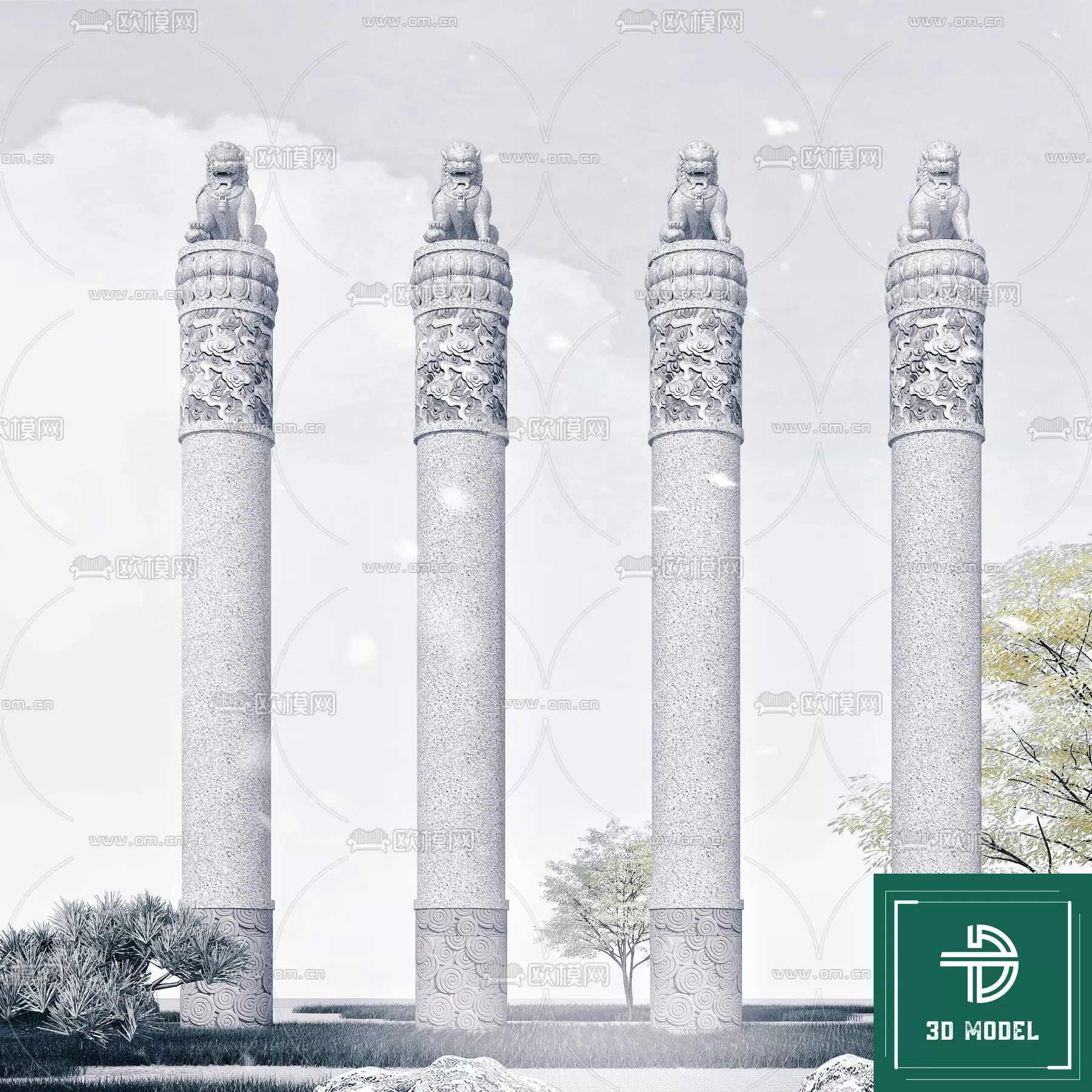 Pillar 3D Models – 3DS Max – 033 – PRO