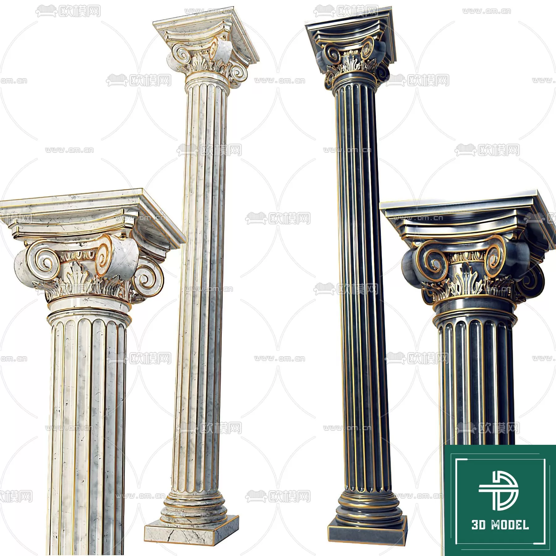Pillar 3D Models – 3DS Max – 037 – PRO