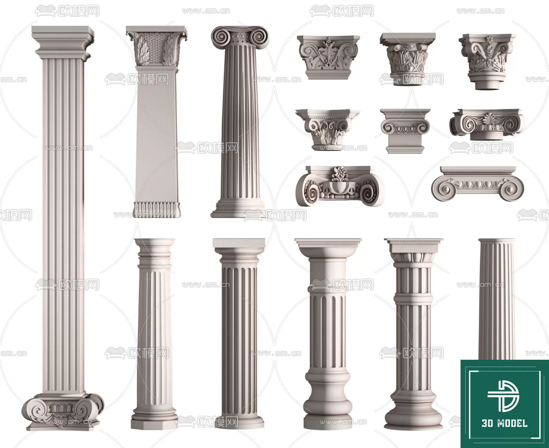 Pillar 3D Models – 3DS Max – 038 – PRO