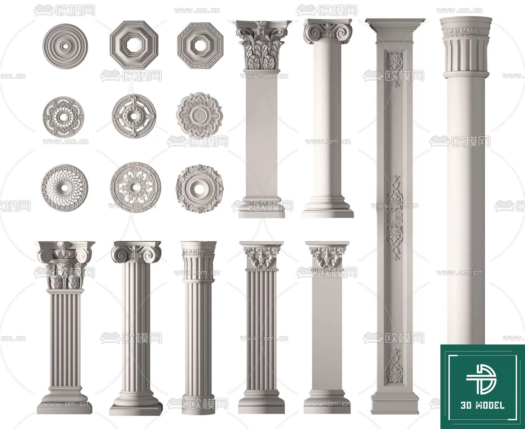 Pillar 3D Models – 3DS Max – 039 – PRO