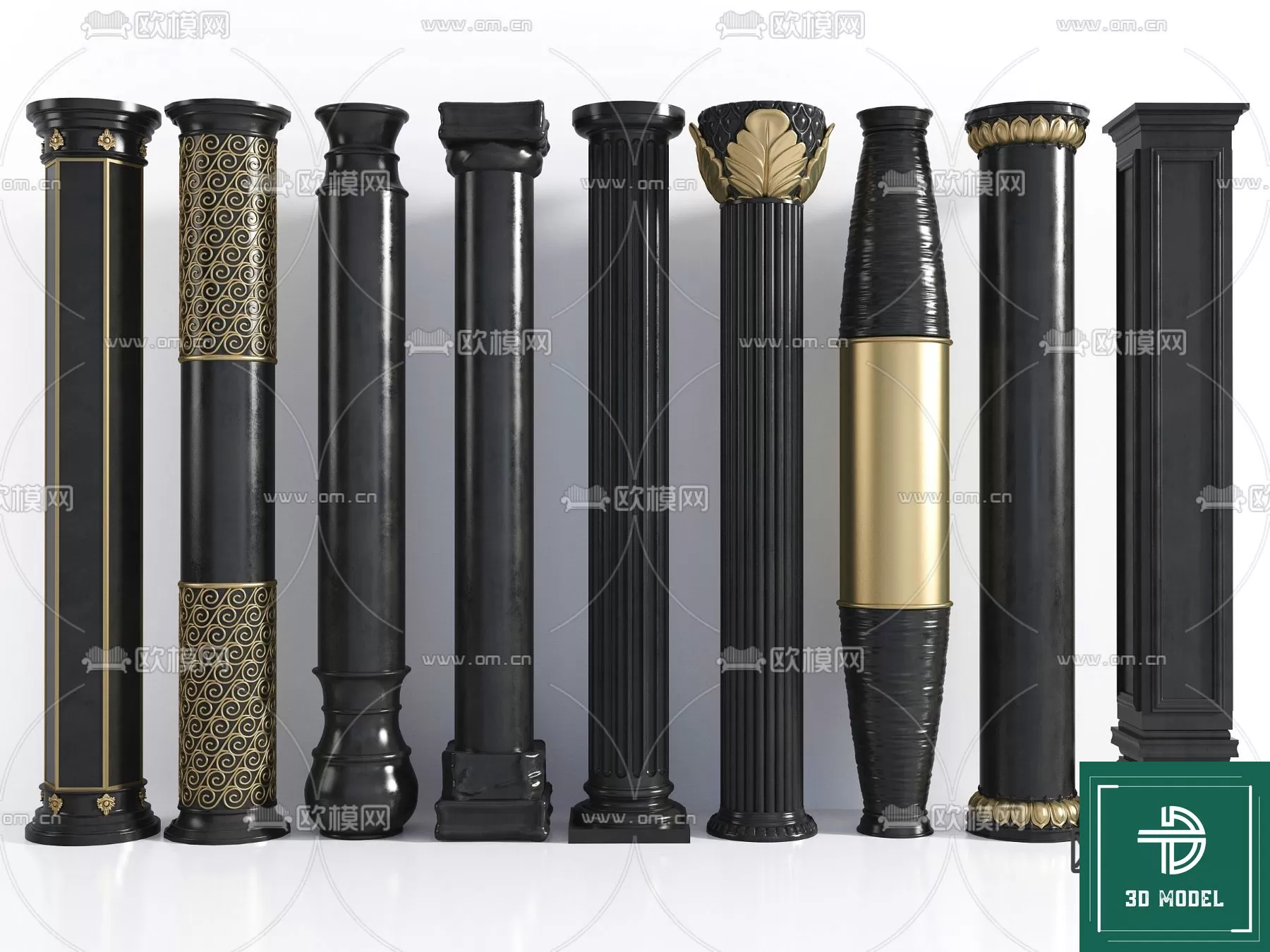 Pillar 3D Models – 3DS Max – 040 – PRO