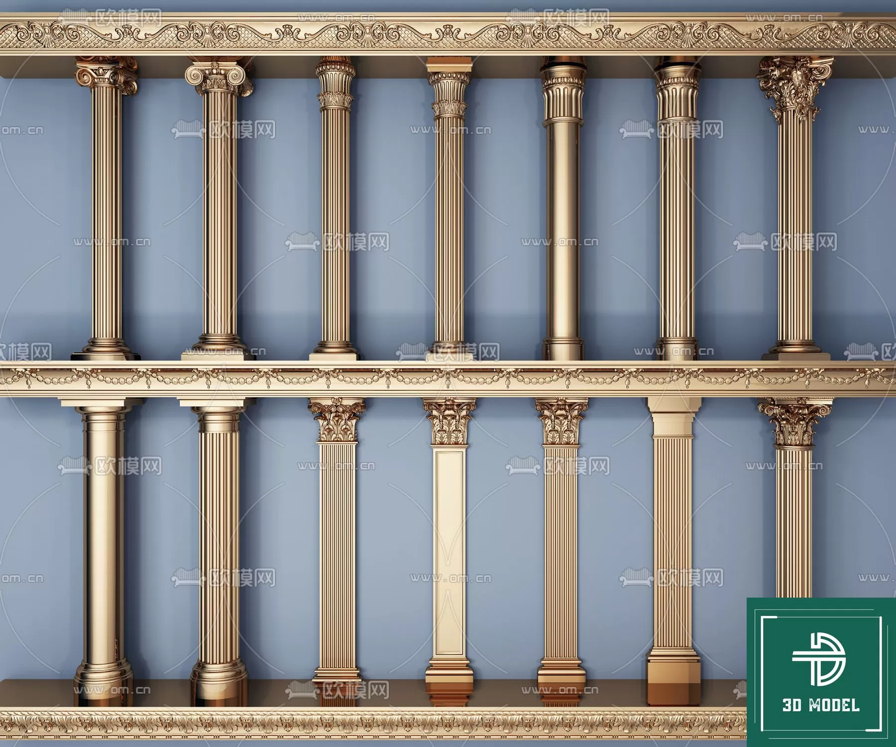 Pillar 3D Models – 3DS Max – 044 – PRO