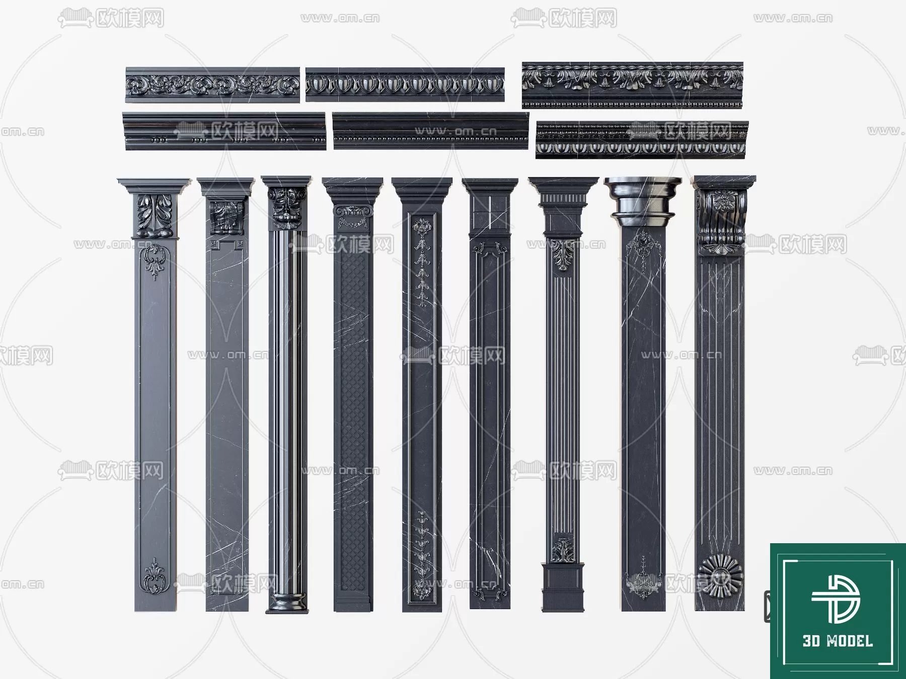 Pillar 3D Models – 3DS Max – 045 – PRO