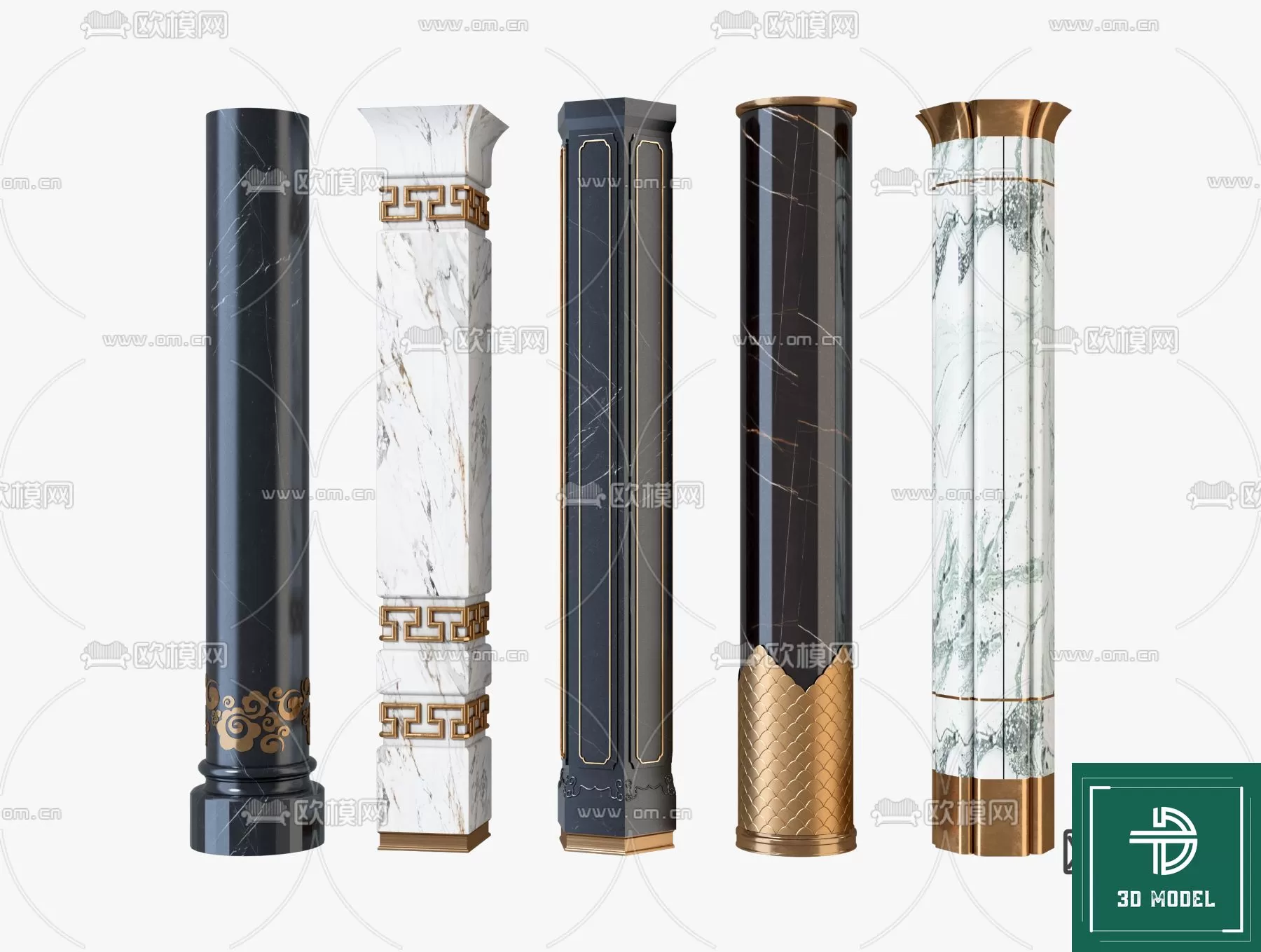 Pillar 3D Models – 3DS Max – 047 – PRO