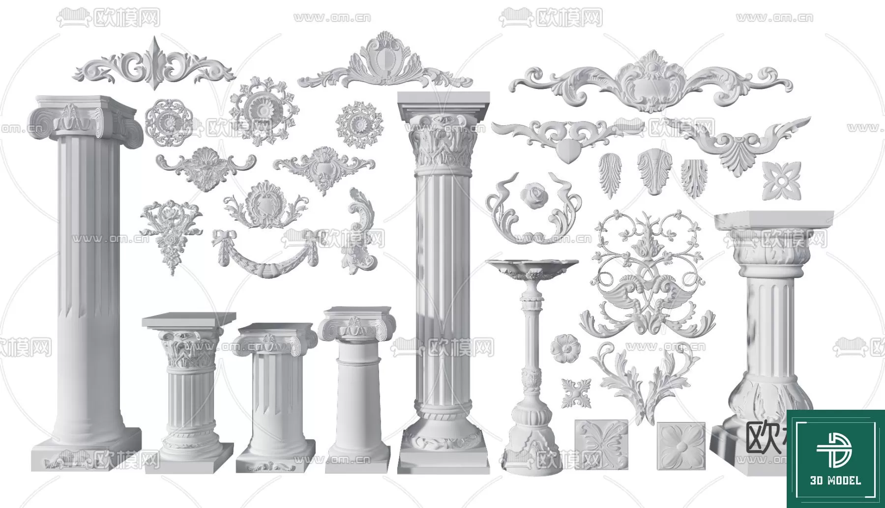 Pillar 3D Models – 3DS Max – 051 – PRO