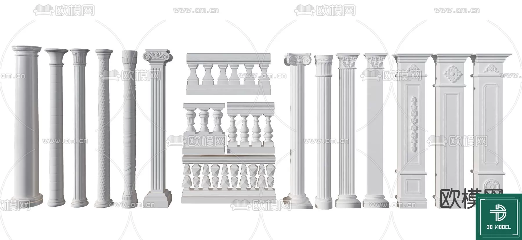 Pillar 3D Models – 3DS Max – 052 – PRO